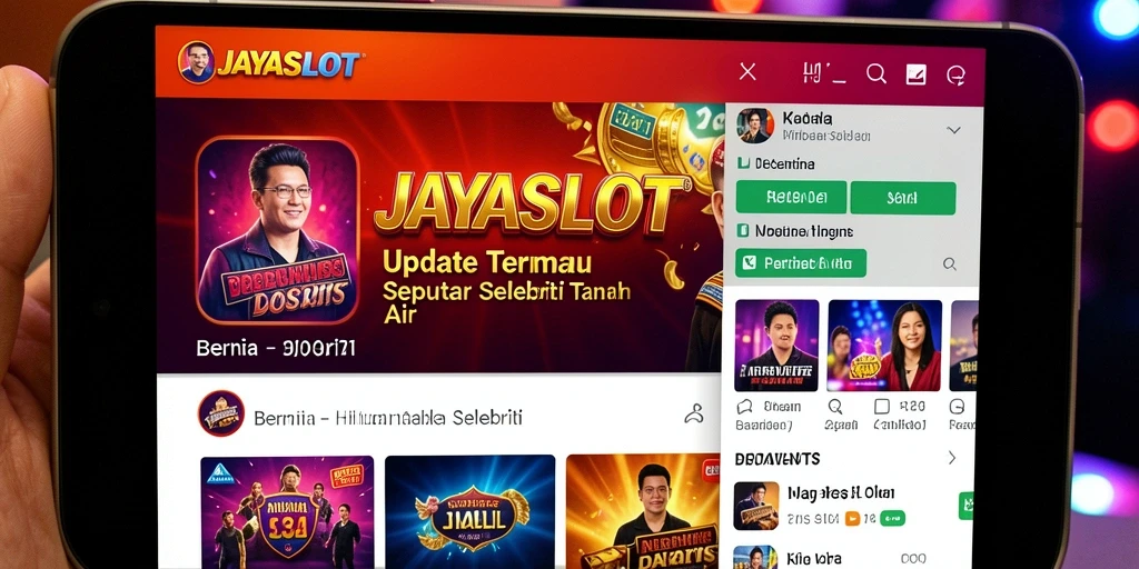 Antarmuka intuitif JAYASLOT menampilkan berita selebriti terbaru.
