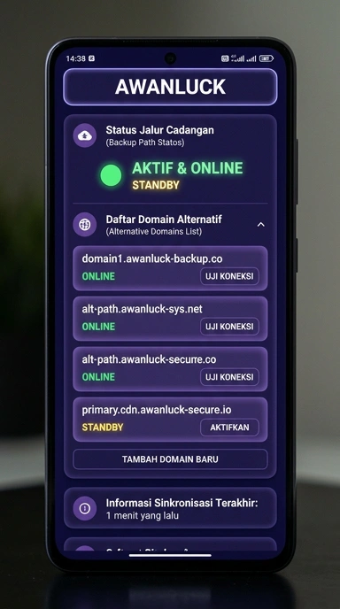 Tampilan link alternatif awanluck